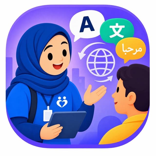 Penerjemah mendampingi pasien berbahasa asing